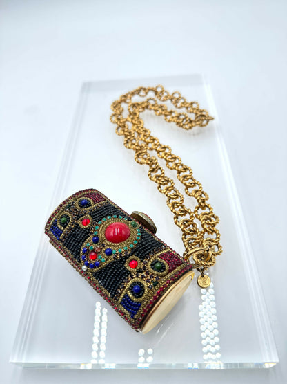Chanel 1981 Jewelled Metal Clutch