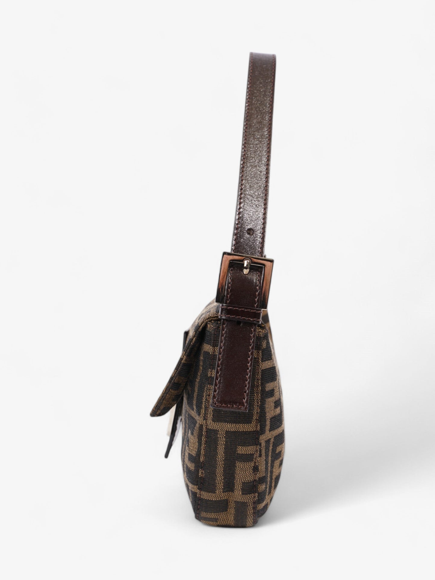 Fendi Baguette Canvas Brown Shoulder Bag Style 4