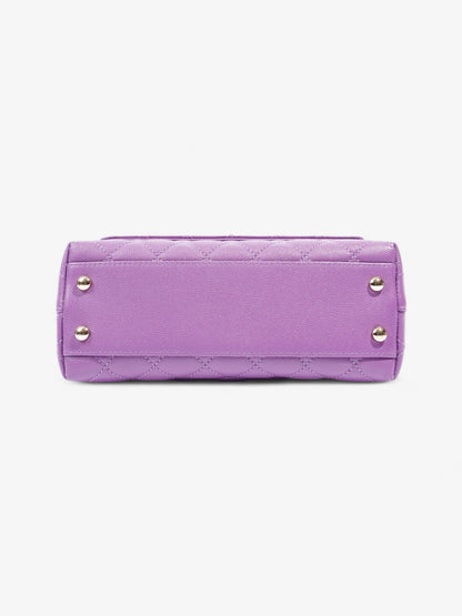 Chanel Coco Handle Flap Purple Caviar Leather Mini