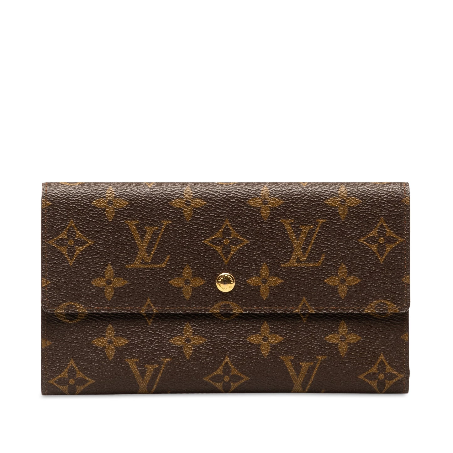 Brown Louis Vuitton Monogram Porte Tresor International Long Wallets