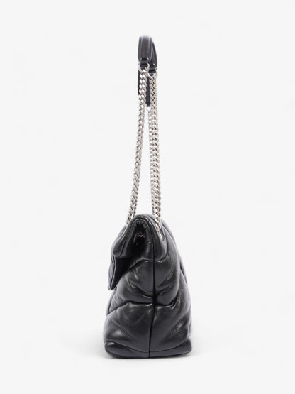 Saint Laurent Lou Lou Puffer Black Lambskin Leather Small