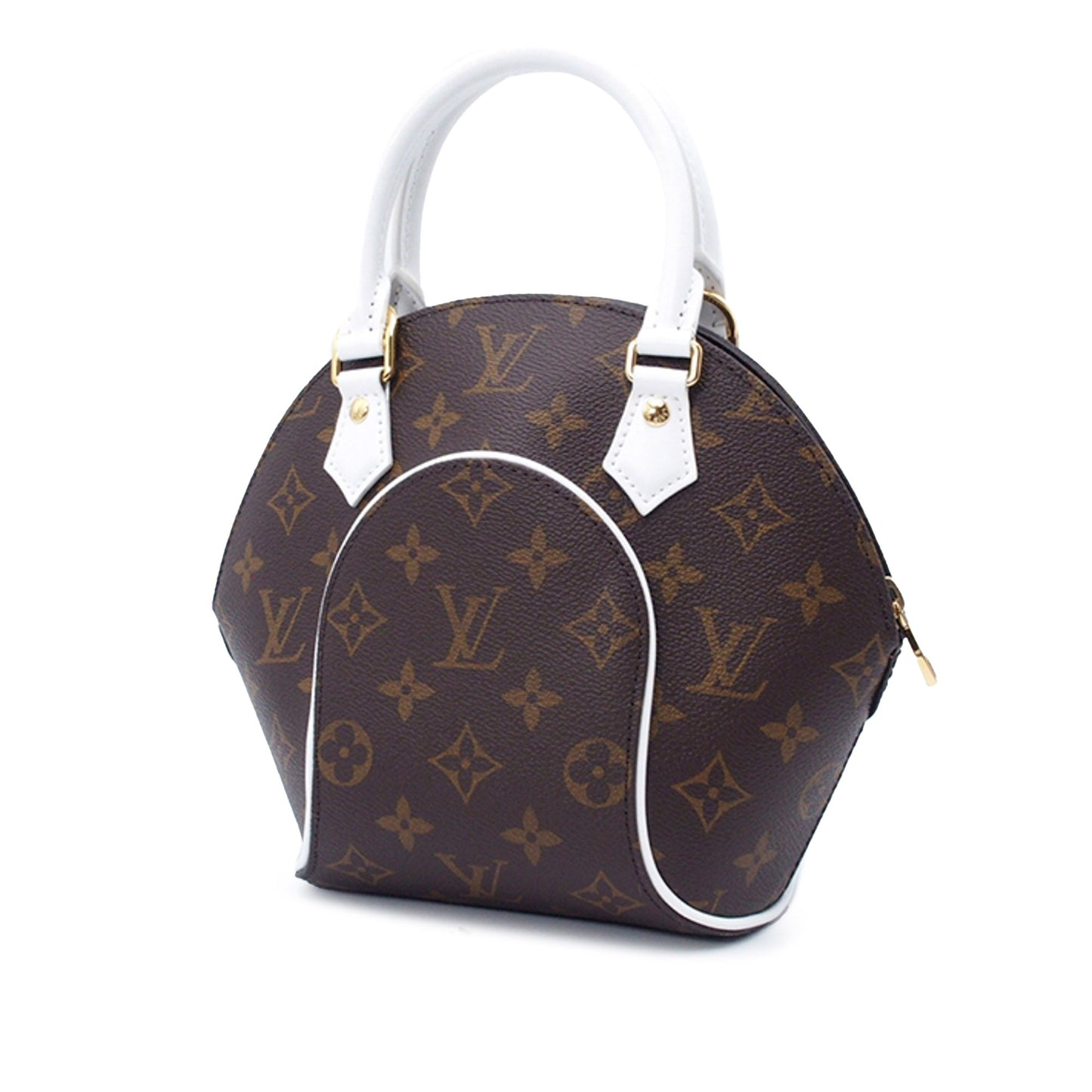 Brown Louis Vuitton Monogram Match Ellipse BB Satchel