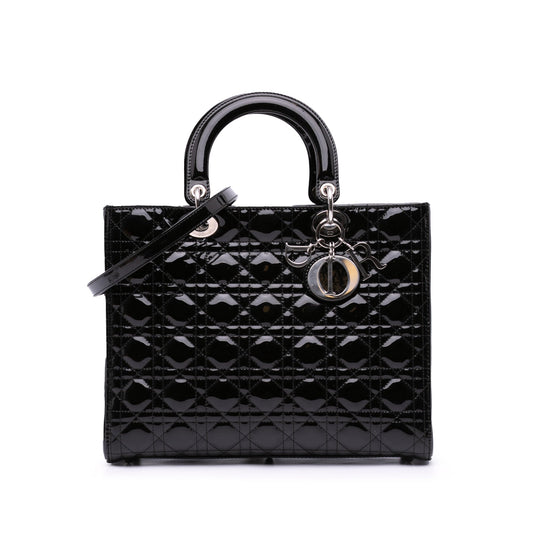 Dior Lady Dior Cannage Black Handbag Style 8