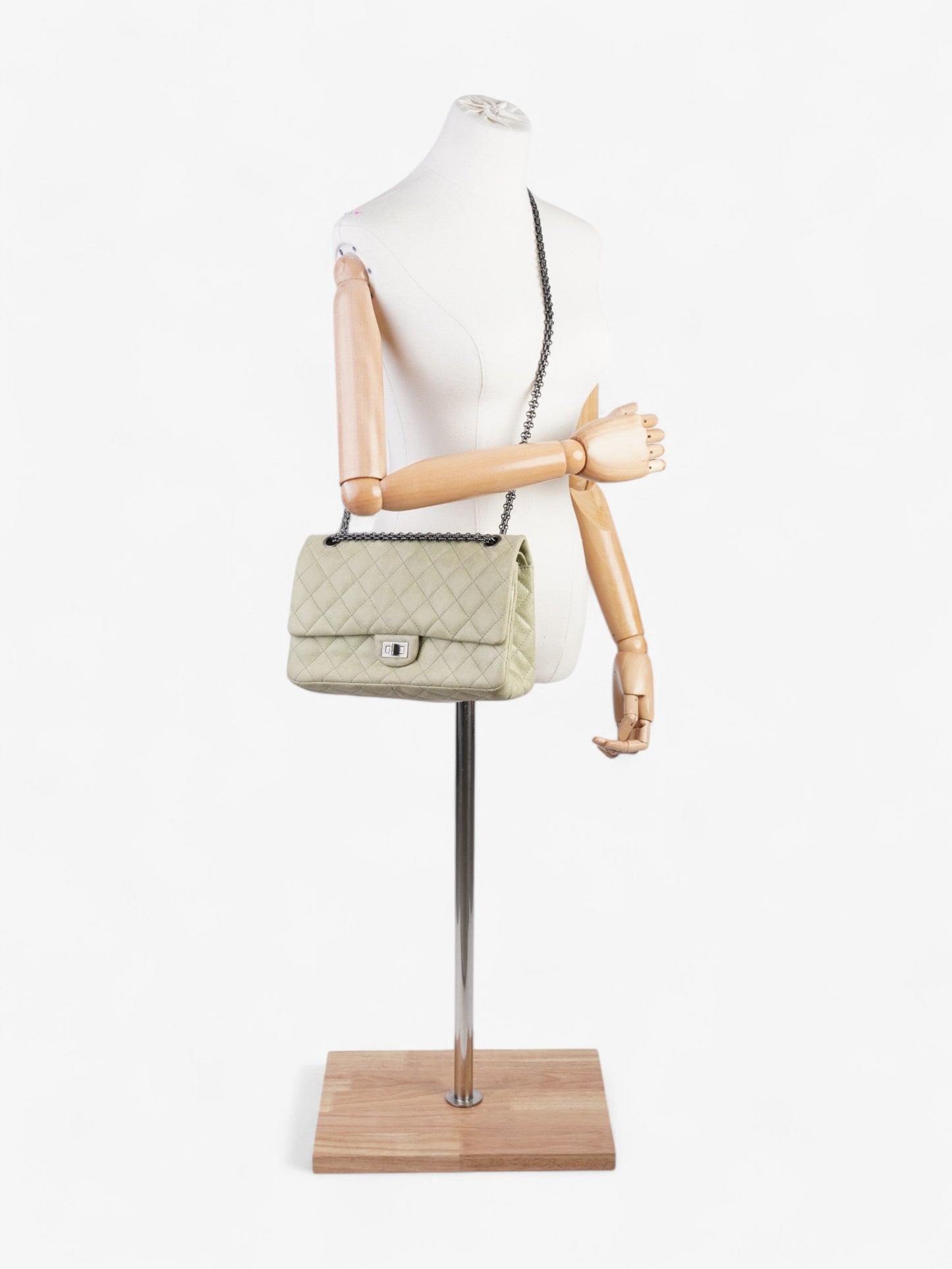 Chanel 2 55 Reissue Pistachio Green Nubuck