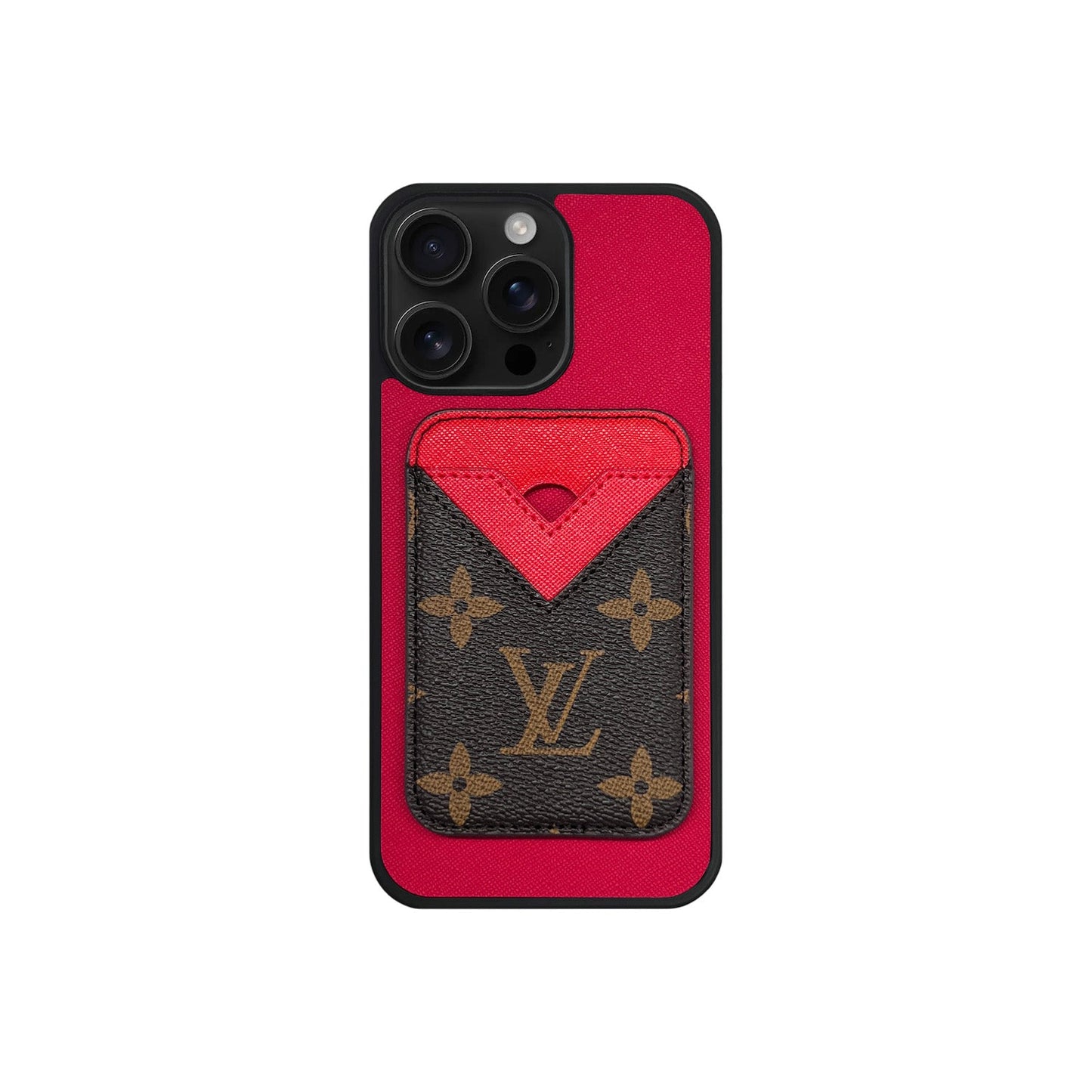 MAGSAFE CARDHOLDER LV RED AND BROWN MONOGRAM