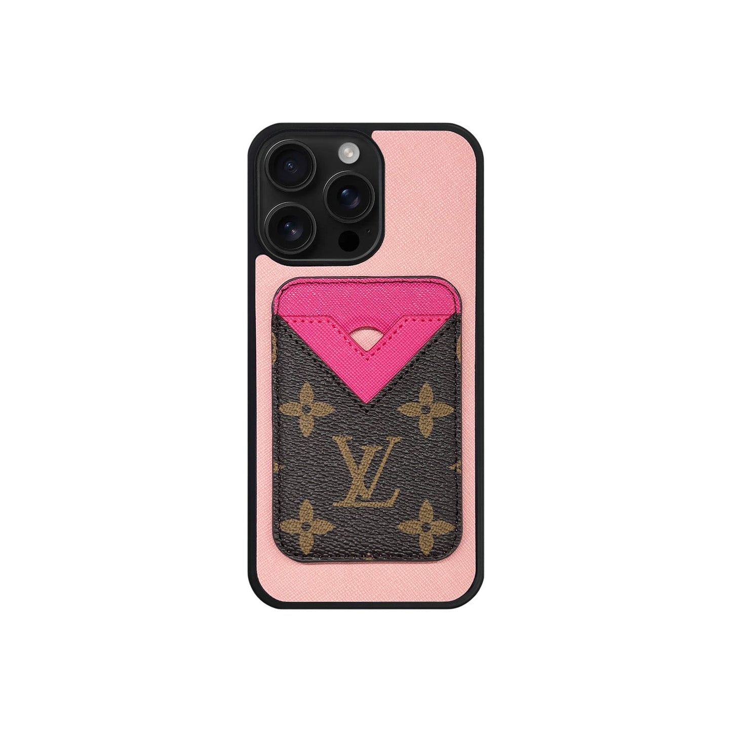 MAGSAFE CARDHOLDER LV PINK AND BROWN MONOGRAM