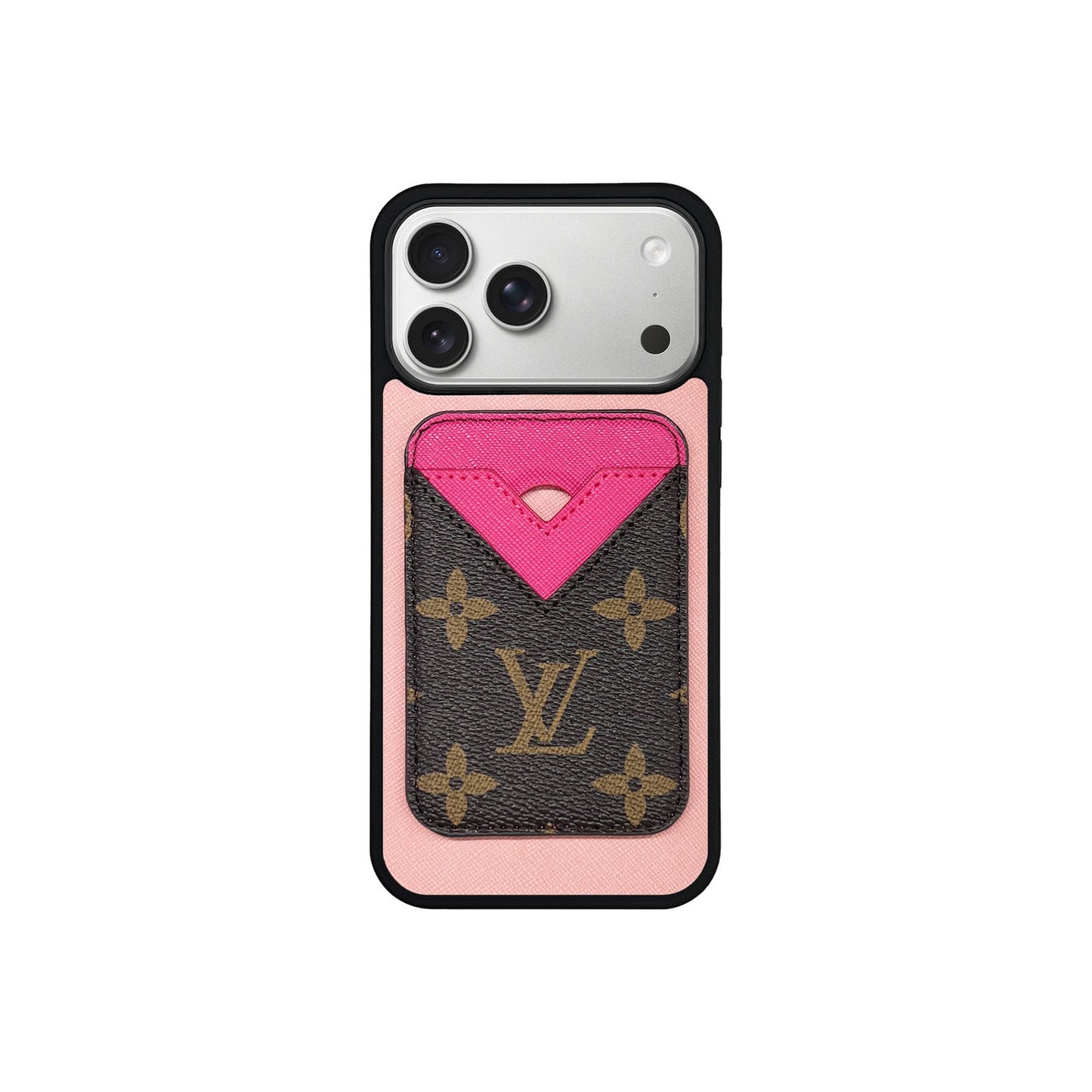 MAGSAFE CARDHOLDER LV PINK AND BROWN MONOGRAM