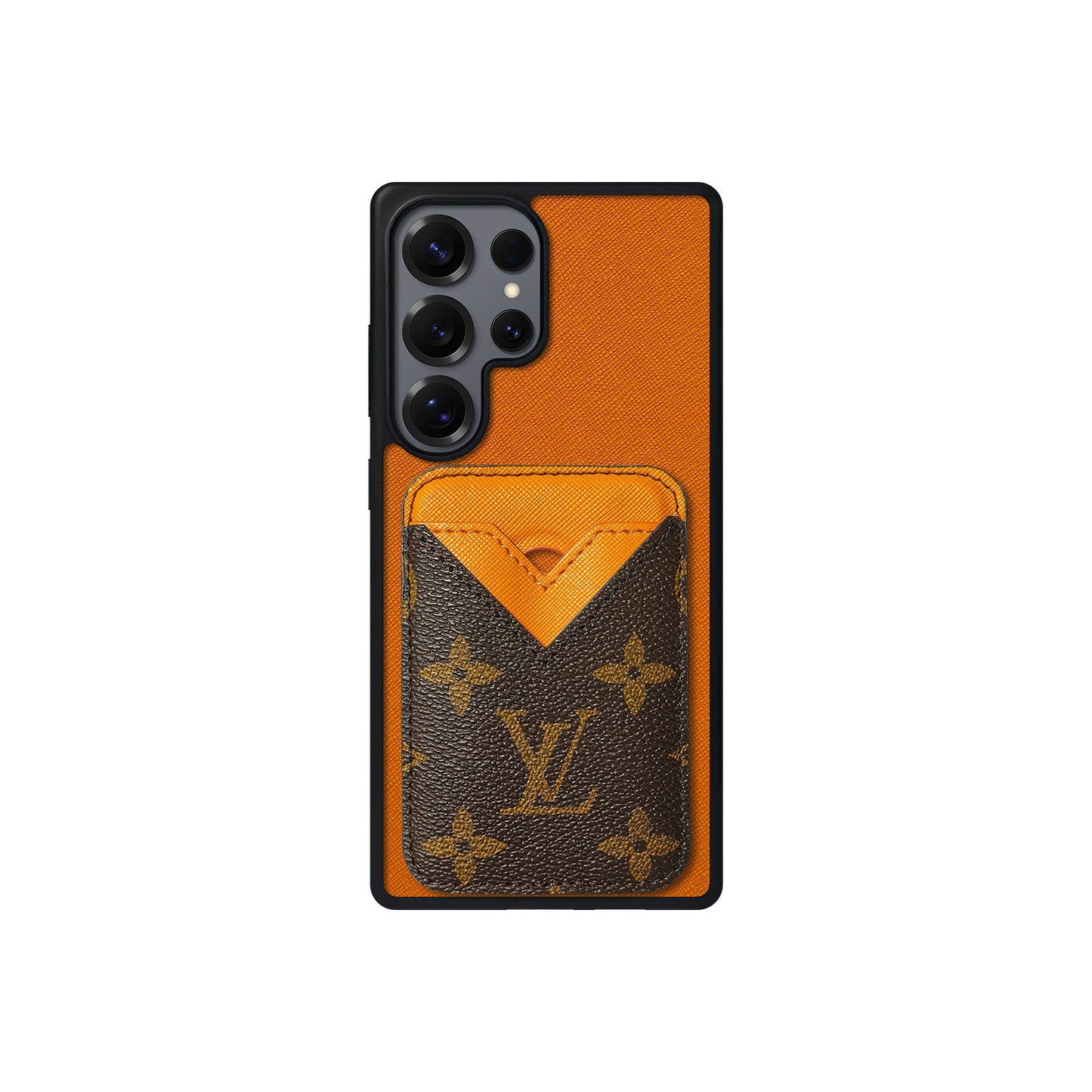 MAGSAFE CARDHOLDER LV ORANGE AND BROWN MONOGRAM