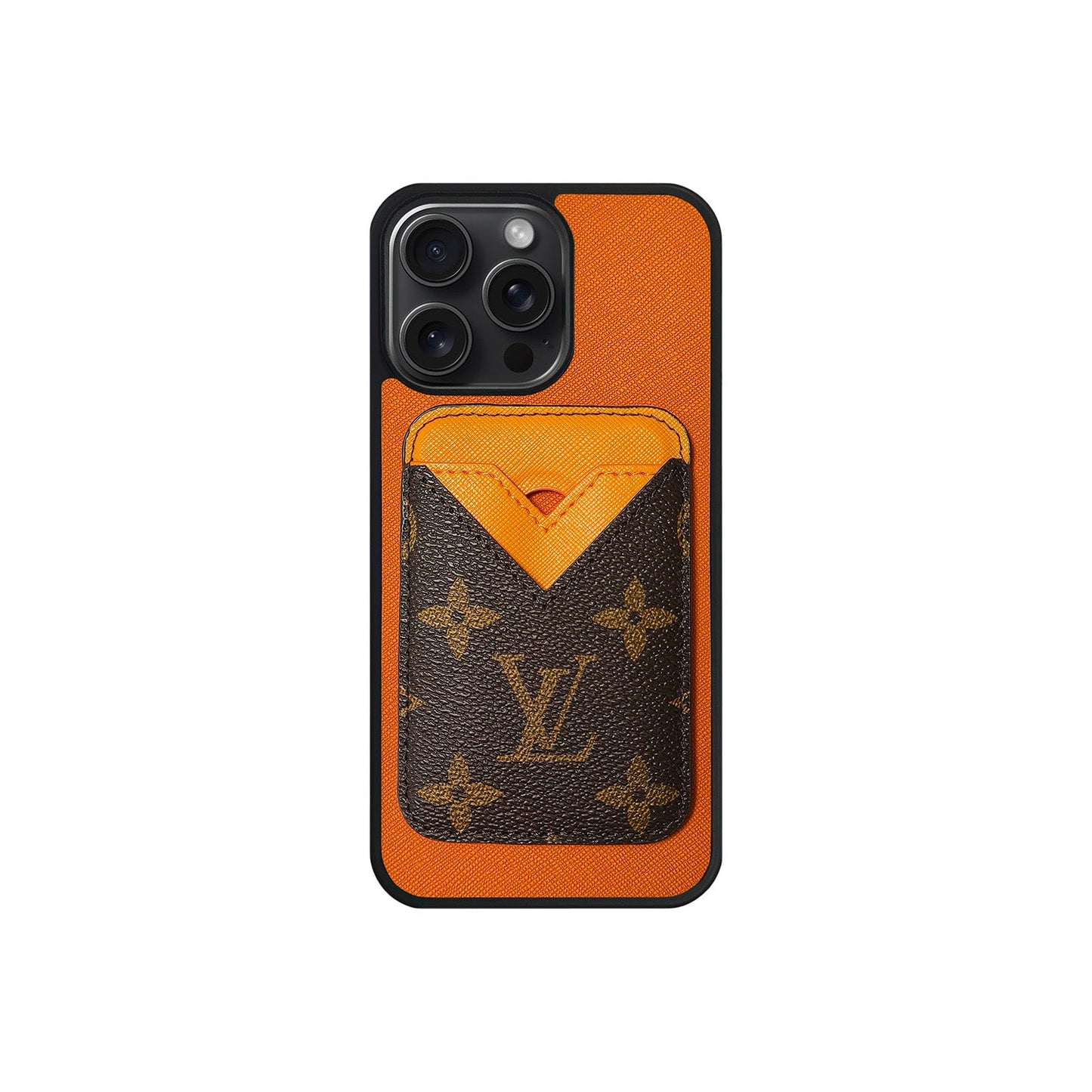 MAGSAFE CARDHOLDER LV ORANGE AND BROWN MONOGRAM