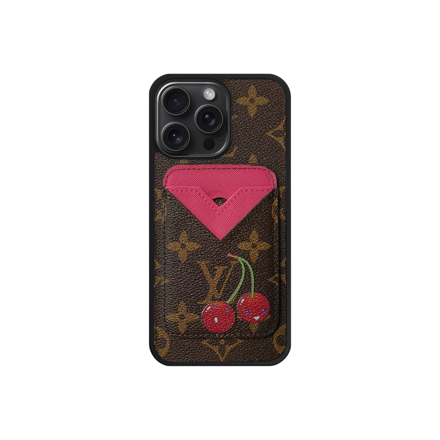 SET MAGSAFE CARDHOLDER LV CHERRY PINK
