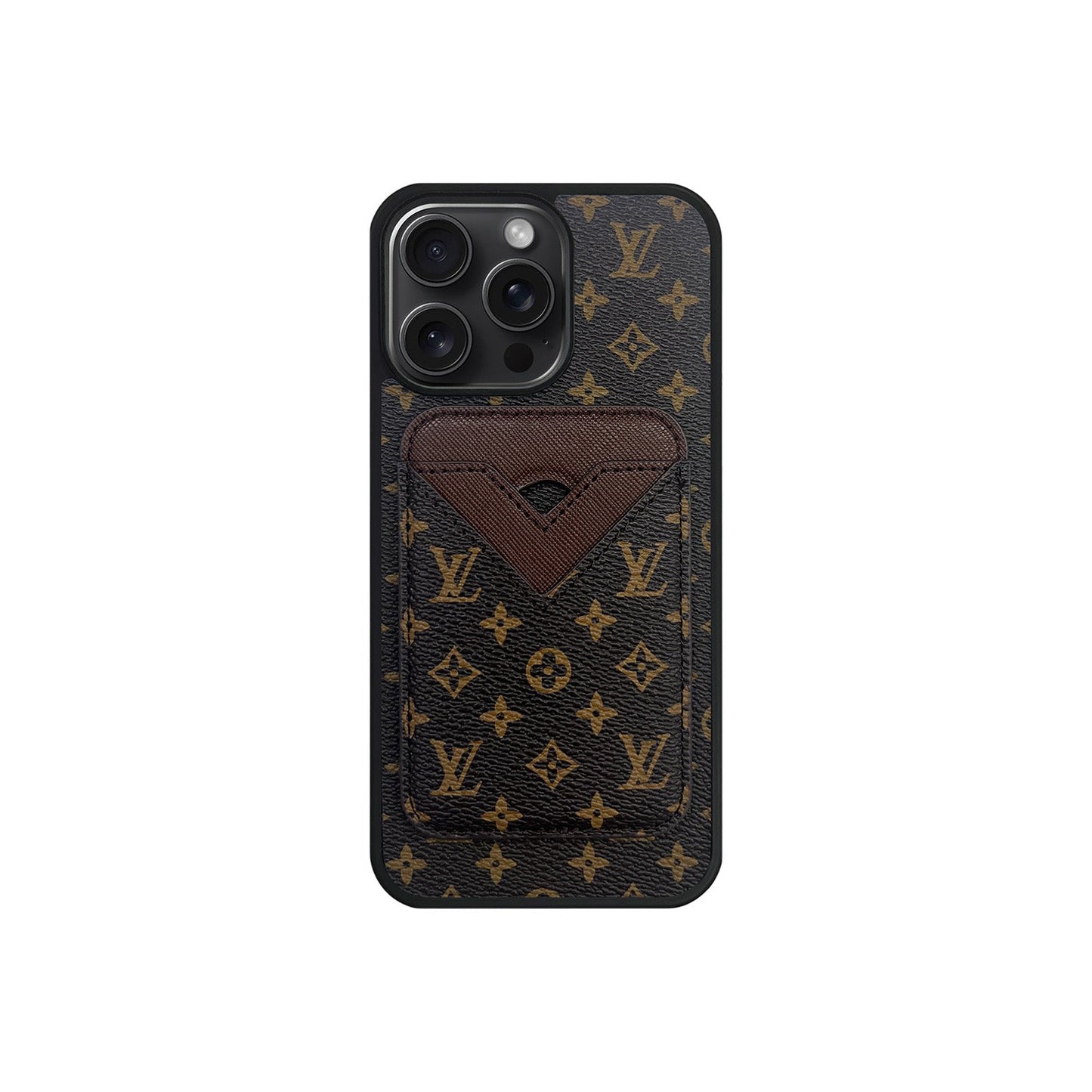 SET MAGSAFE CARDHOLDER LV SMALL MONOGRAM BROWN