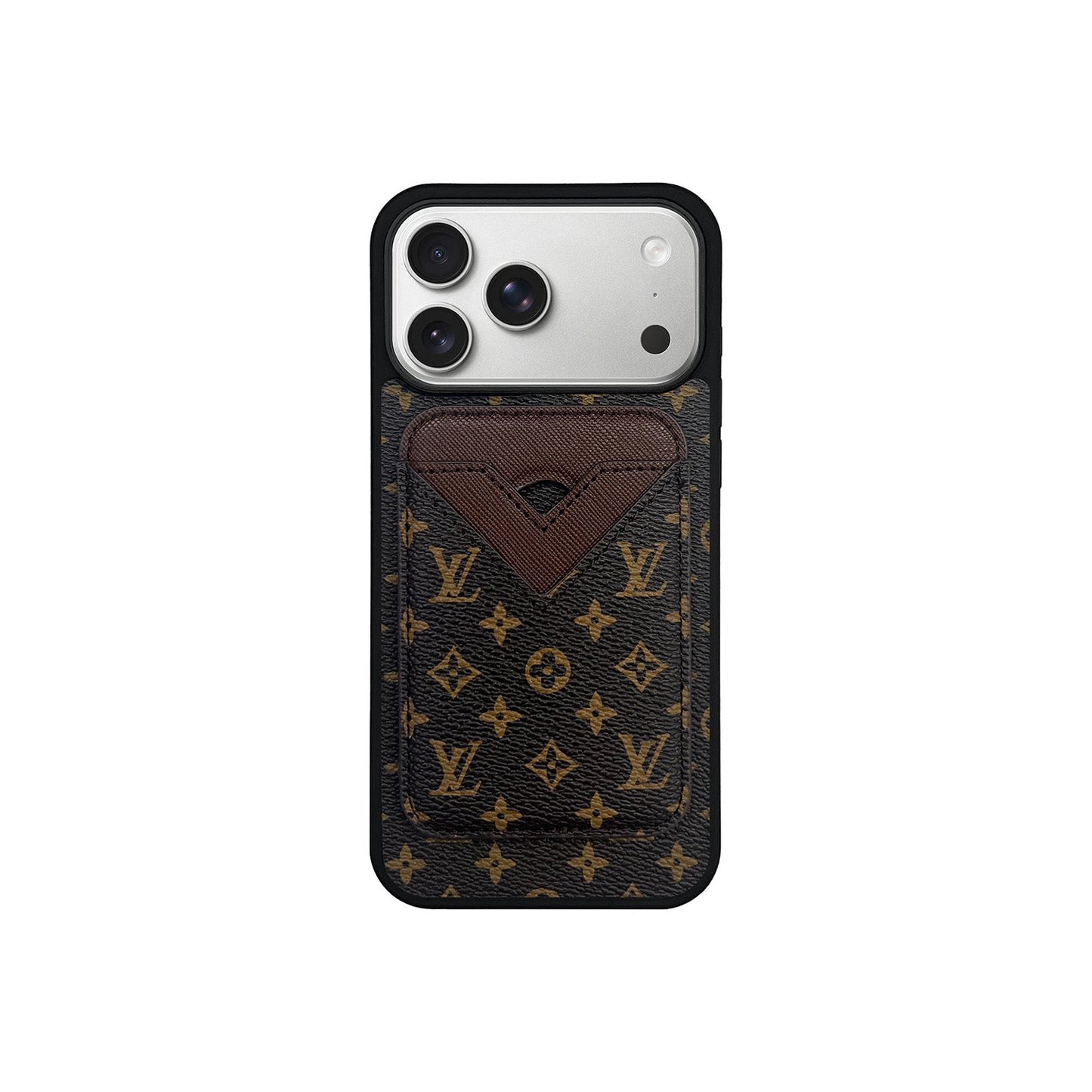 SET MAGSAFE CARDHOLDER LV SMALL MONOGRAM BROWN