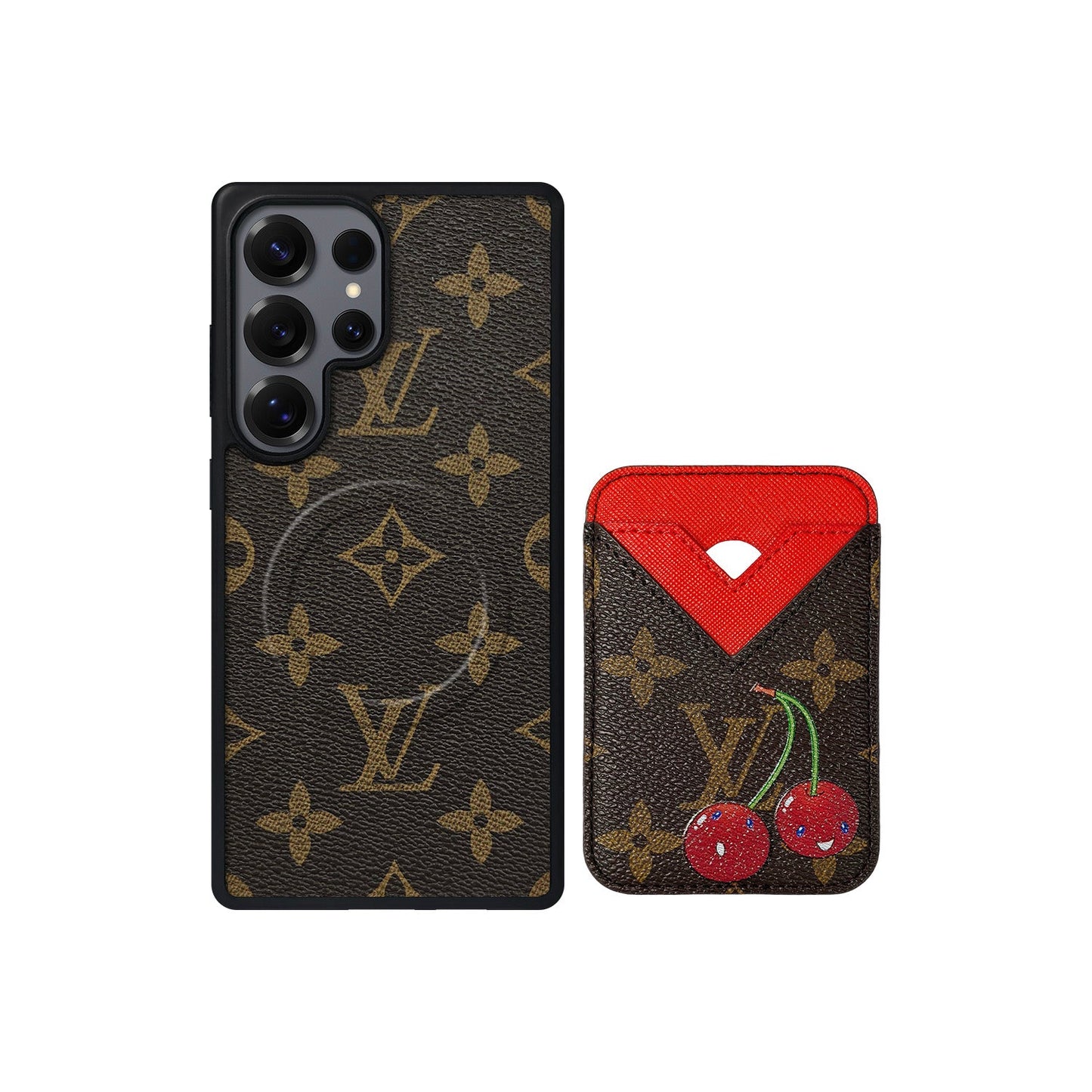 SET MAGSAFE CARDHOLDER LV CHERRY RED