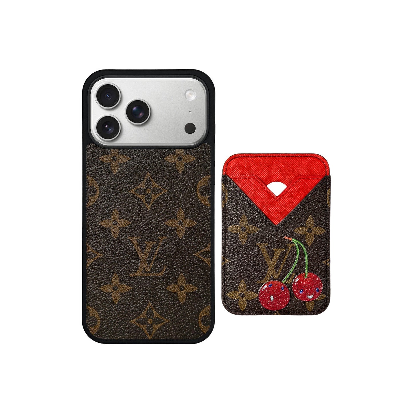 SET MAGSAFE CARDHOLDER LV CHERRY RED