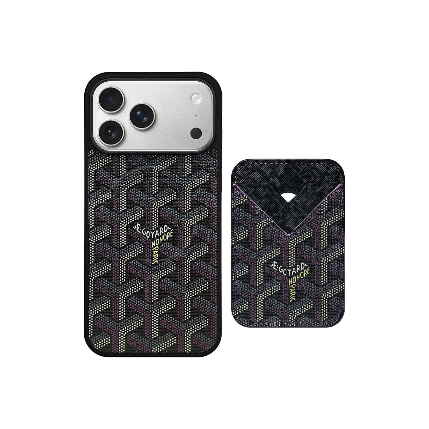 BLACK GYA MAGSAFE CARDHOLDER MONOGRAM