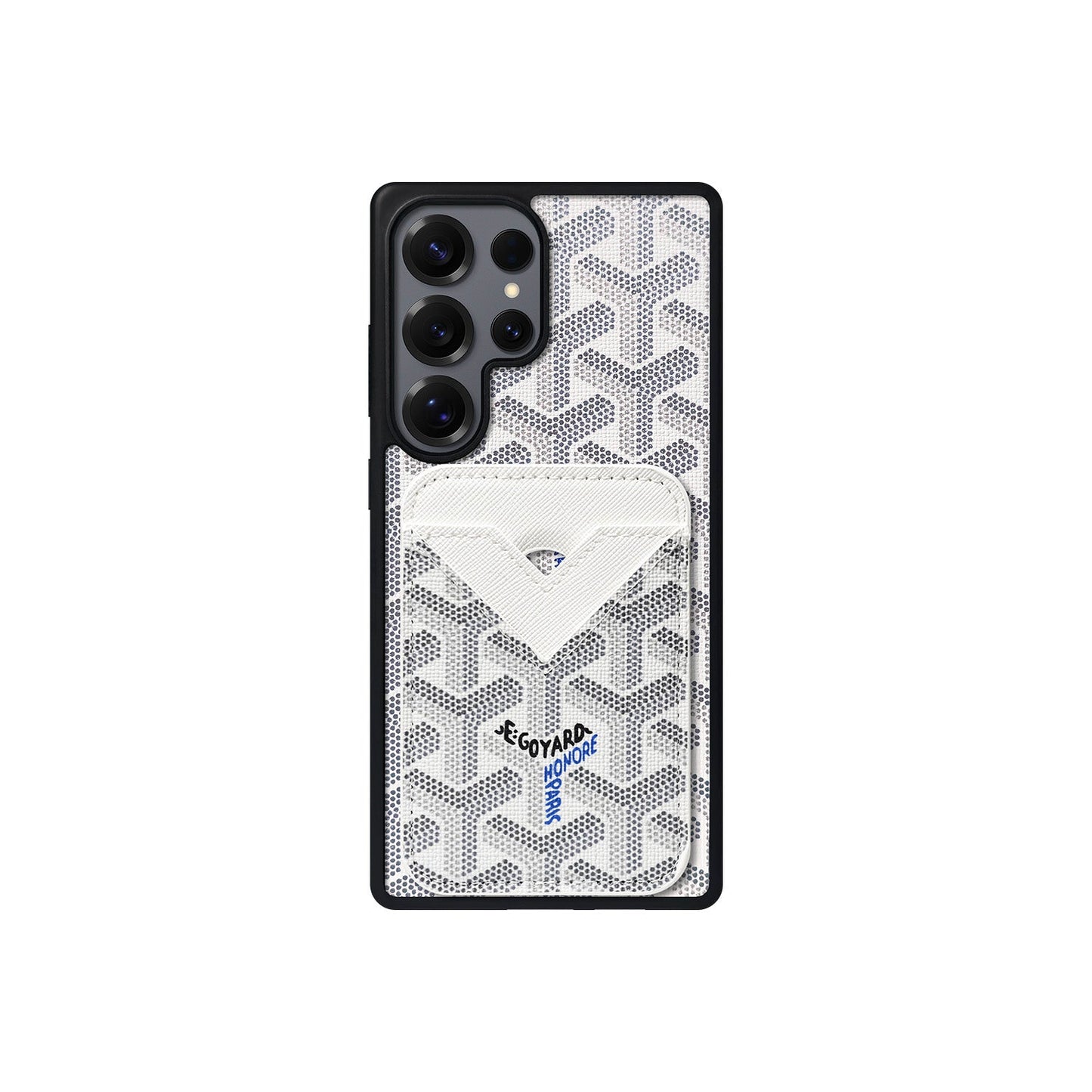 WHITE GYA MAGSAFE CARDHOLDER MONOGRAM