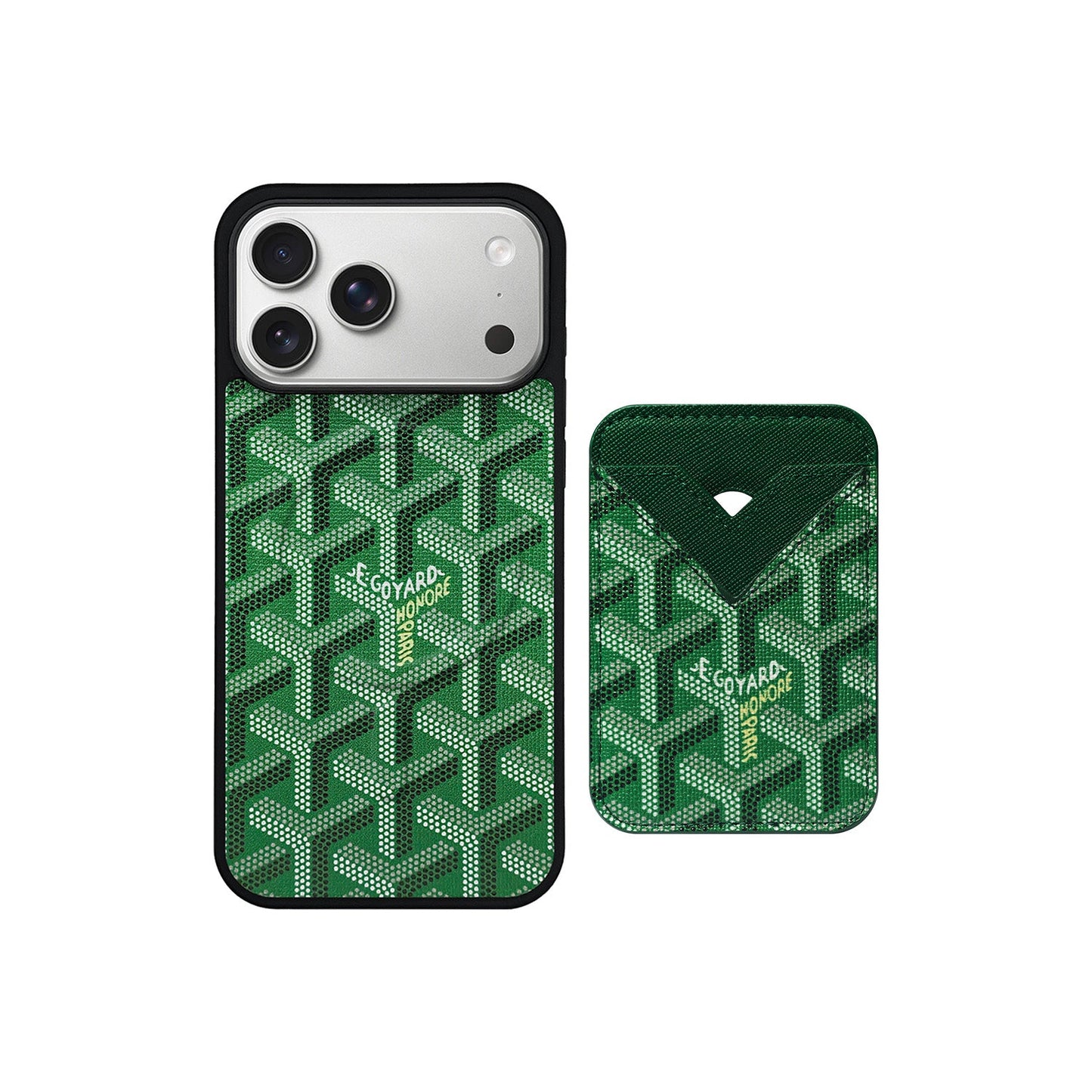GREEN GYA MAGSAFE CARDHOLDER MONOGRAM