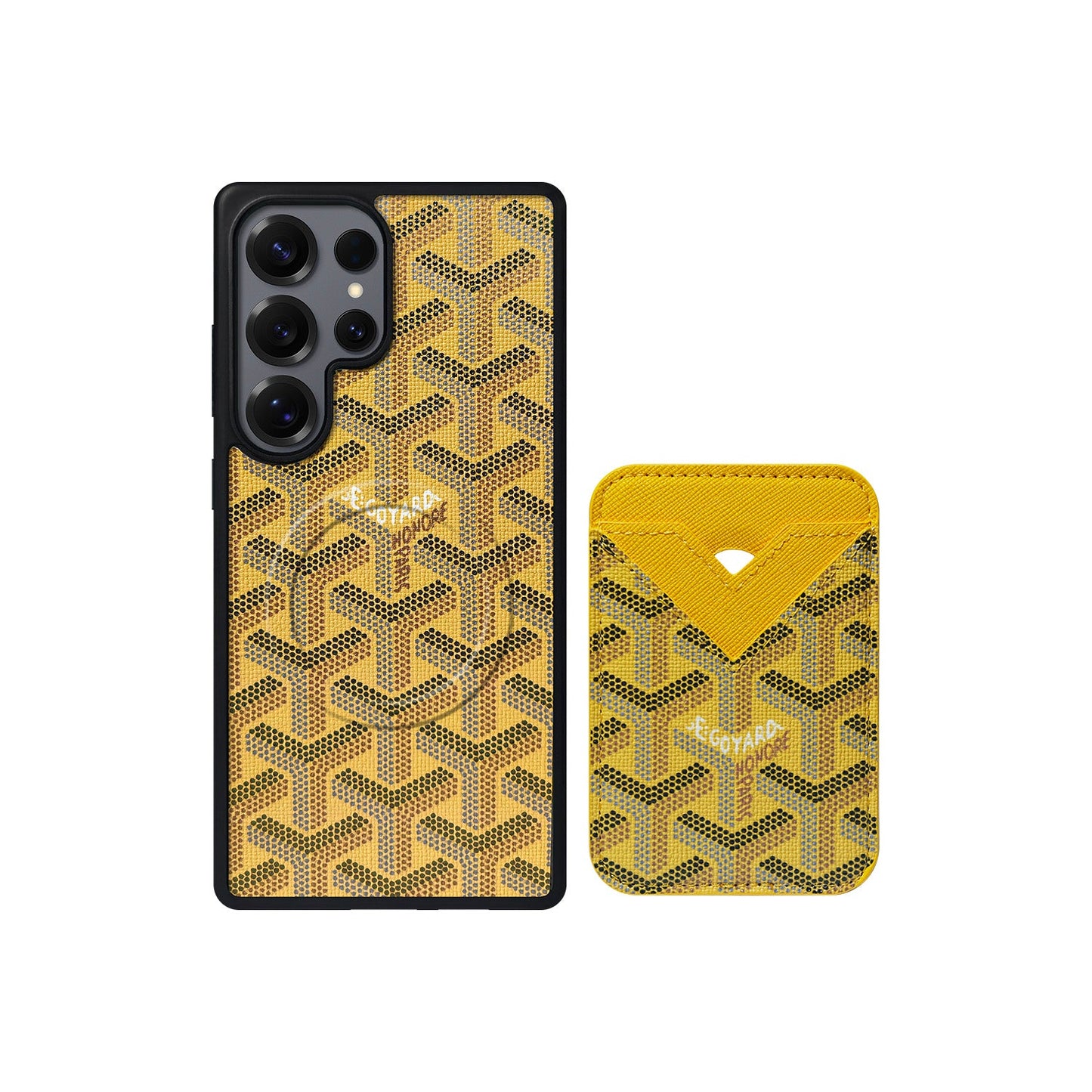 YELLOW GYA MAGSAFE CARDHOLDER MONOGRAM