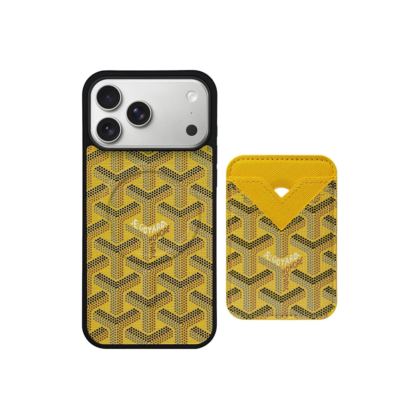 YELLOW GYA MAGSAFE CARDHOLDER MONOGRAM