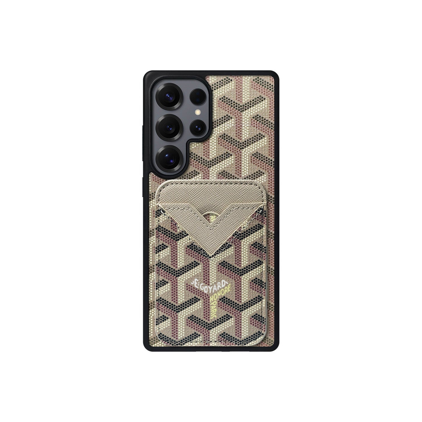 BEIGE GYA MAGSAFE CARDHOLDER MONOGRAM