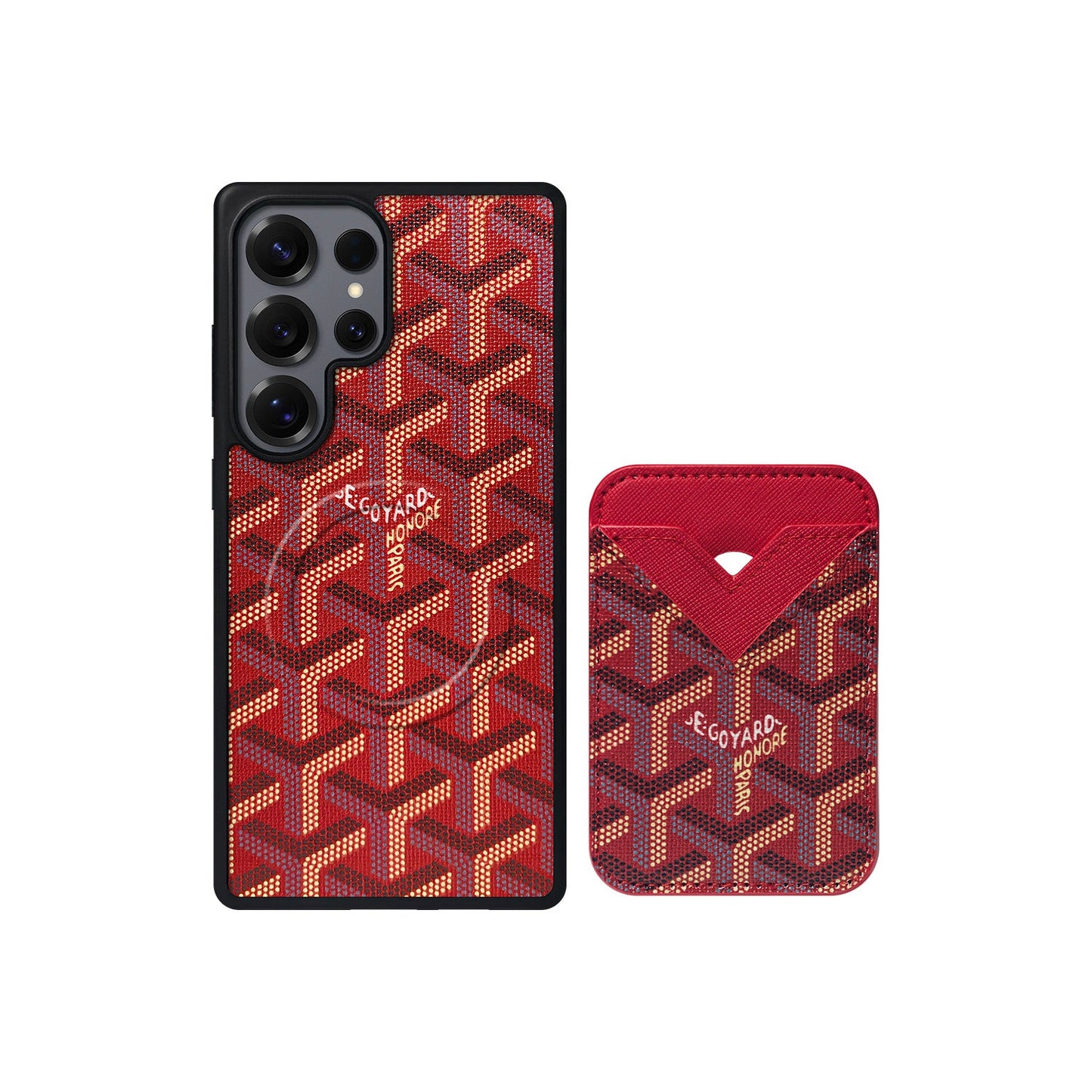 RED GYA MAGSAFE CARDHOLDER MONOGRAM