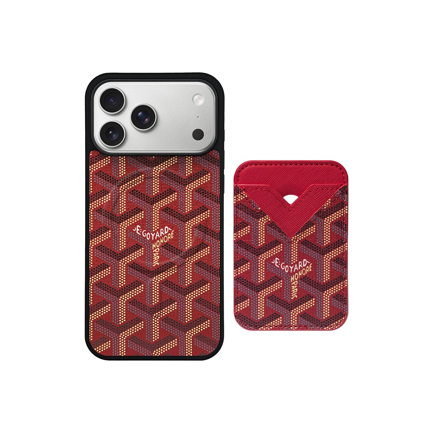 RED GYA MAGSAFE CARDHOLDER MONOGRAM