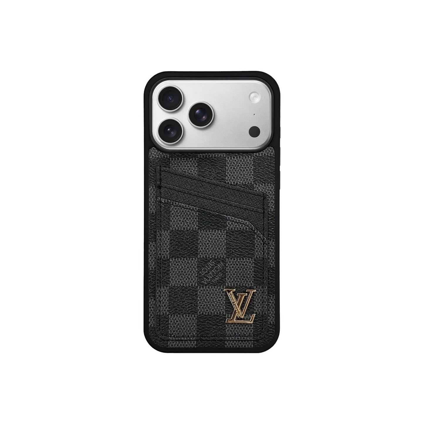 LV BLACK CLASSIC CARDHOLDER FULLY COVERED