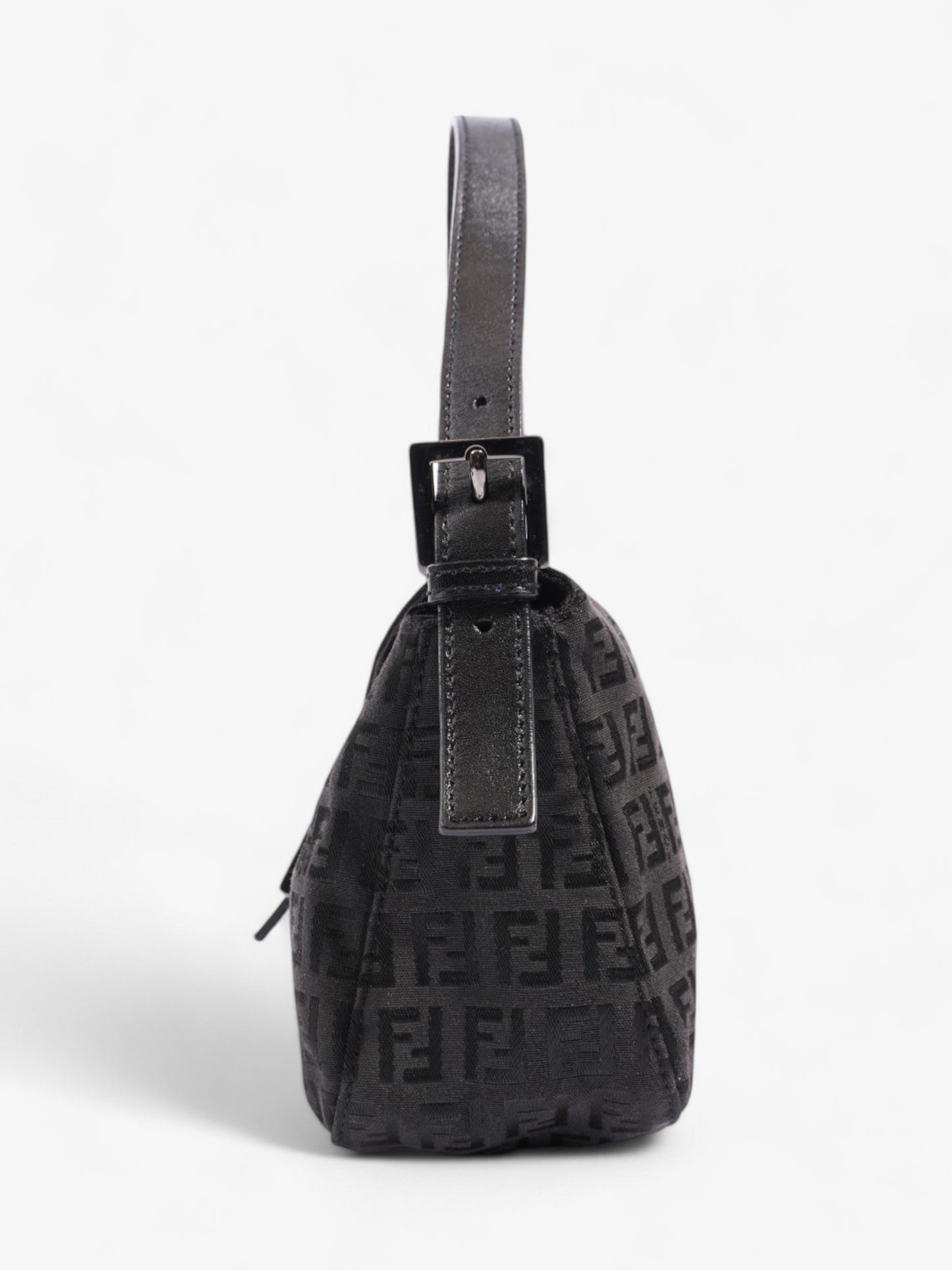 Fendi Baguette Canvas Black Shoulder Bag Canvas