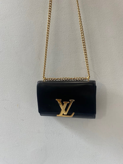 LOUIS VUITTON CALFSKIN LEATHER LOUISE CHAIN CROSSBODY