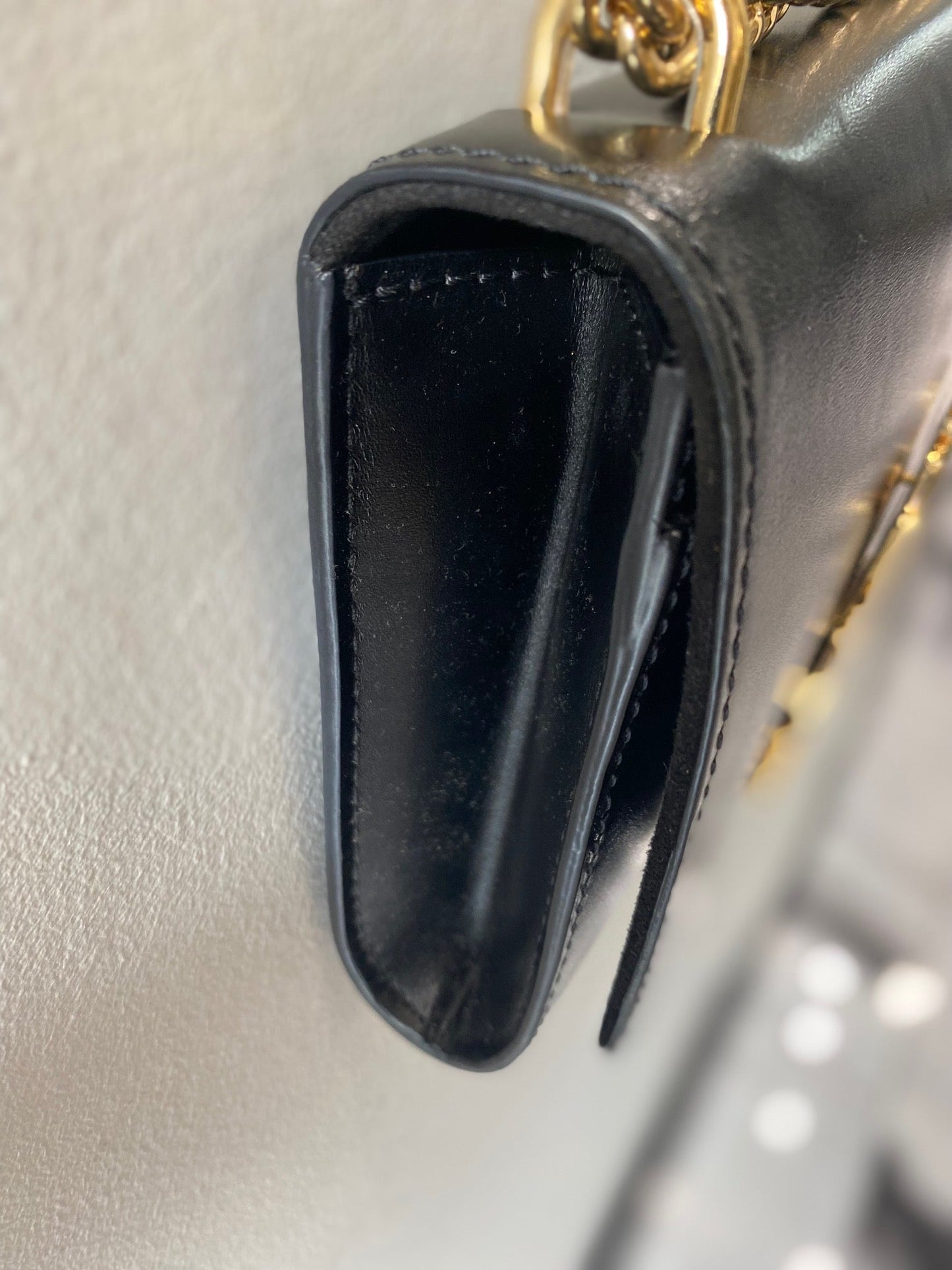 LOUIS VUITTON CALFSKIN LEATHER LOUISE CHAIN CROSSBODY