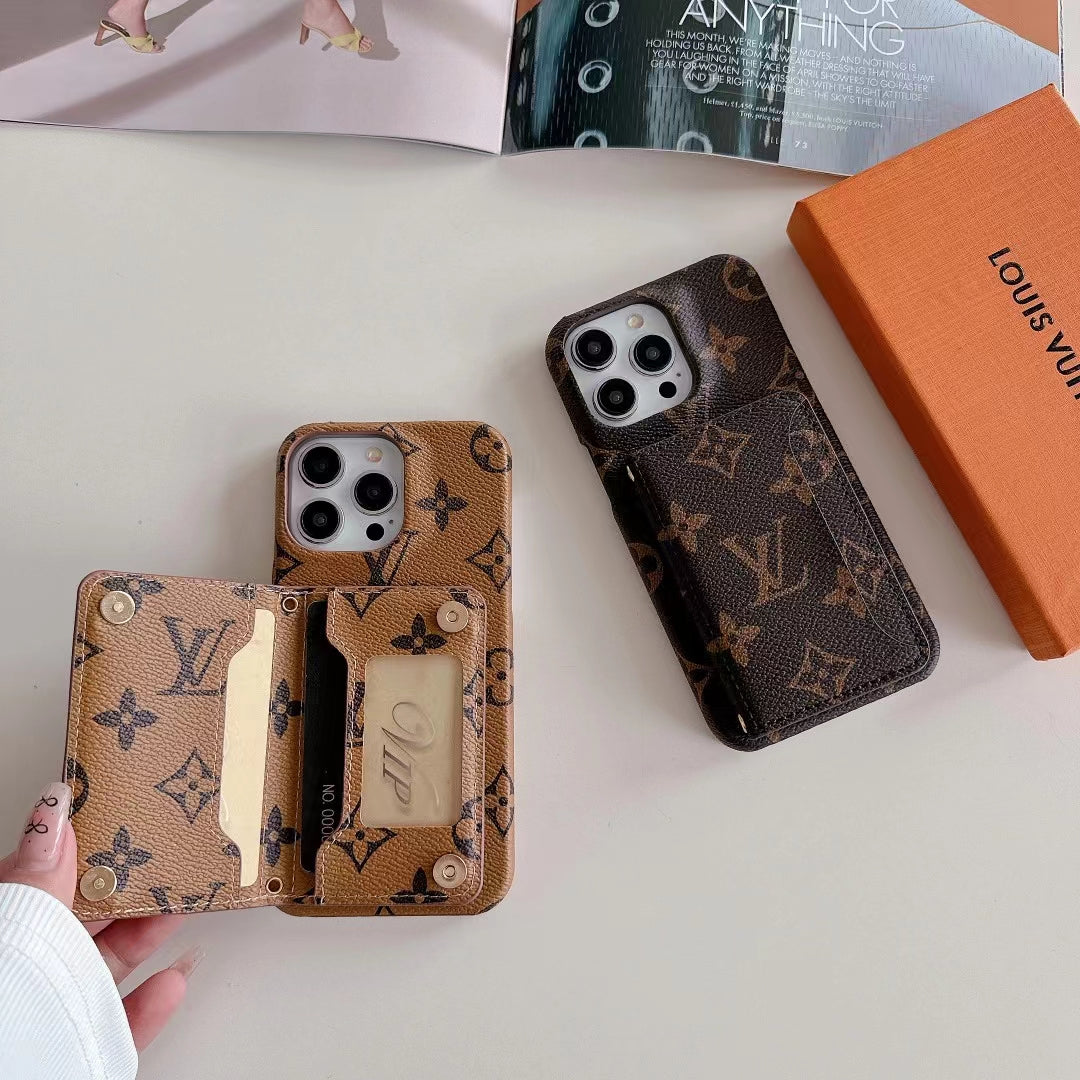 LV Wallet Card Phone Case for iPhone