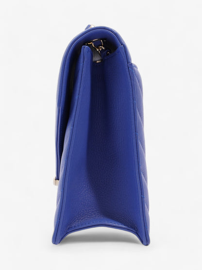 Chanel Envelope Flap Bag Blue Calfskin Leather