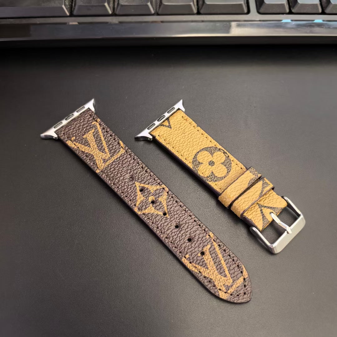 Monogram Leather Louis Vuitton Apple Watch Bands