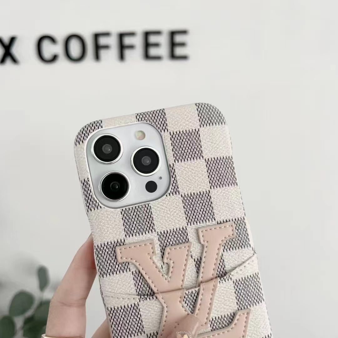 Card Holder LV iPhone Case Luxury Pattern
