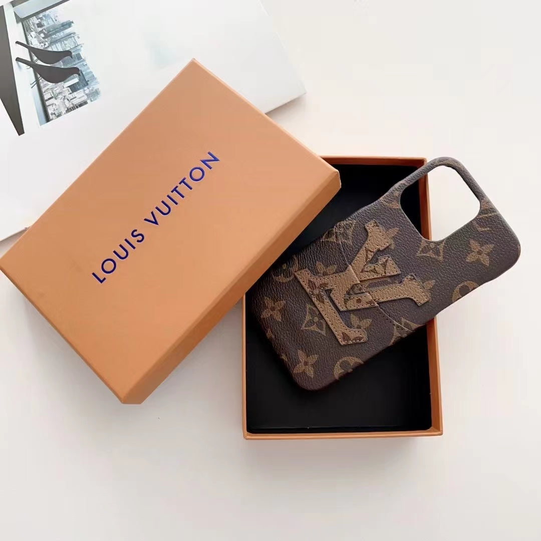 Card Holder LV iPhone Case Luxury Pattern