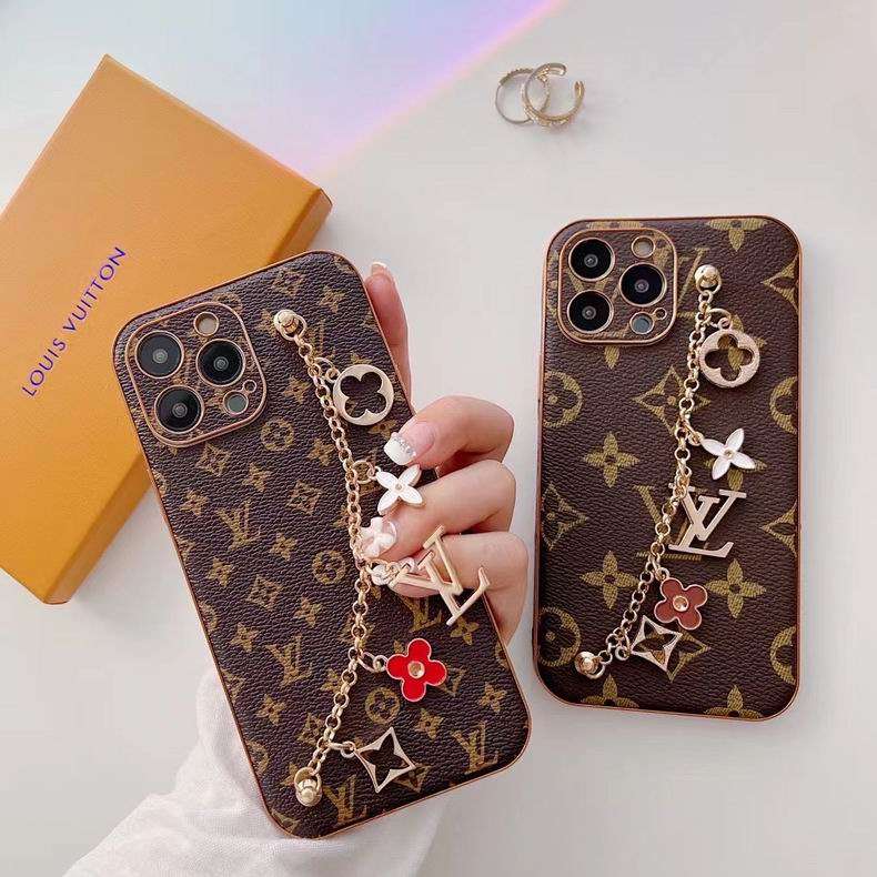 LV Phone Case with Strap Ornament for iPhone 1116 Series