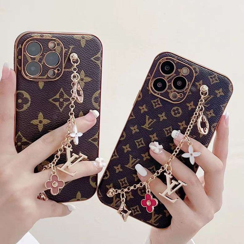 LV Phone Case with Strap Ornament for iPhone 1116 Series