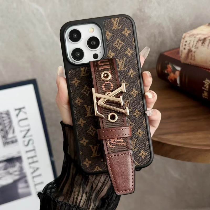 LV Case iPhone Pro Max Plus 16 / 15 / 14 / 13 / 12 Hand Strap