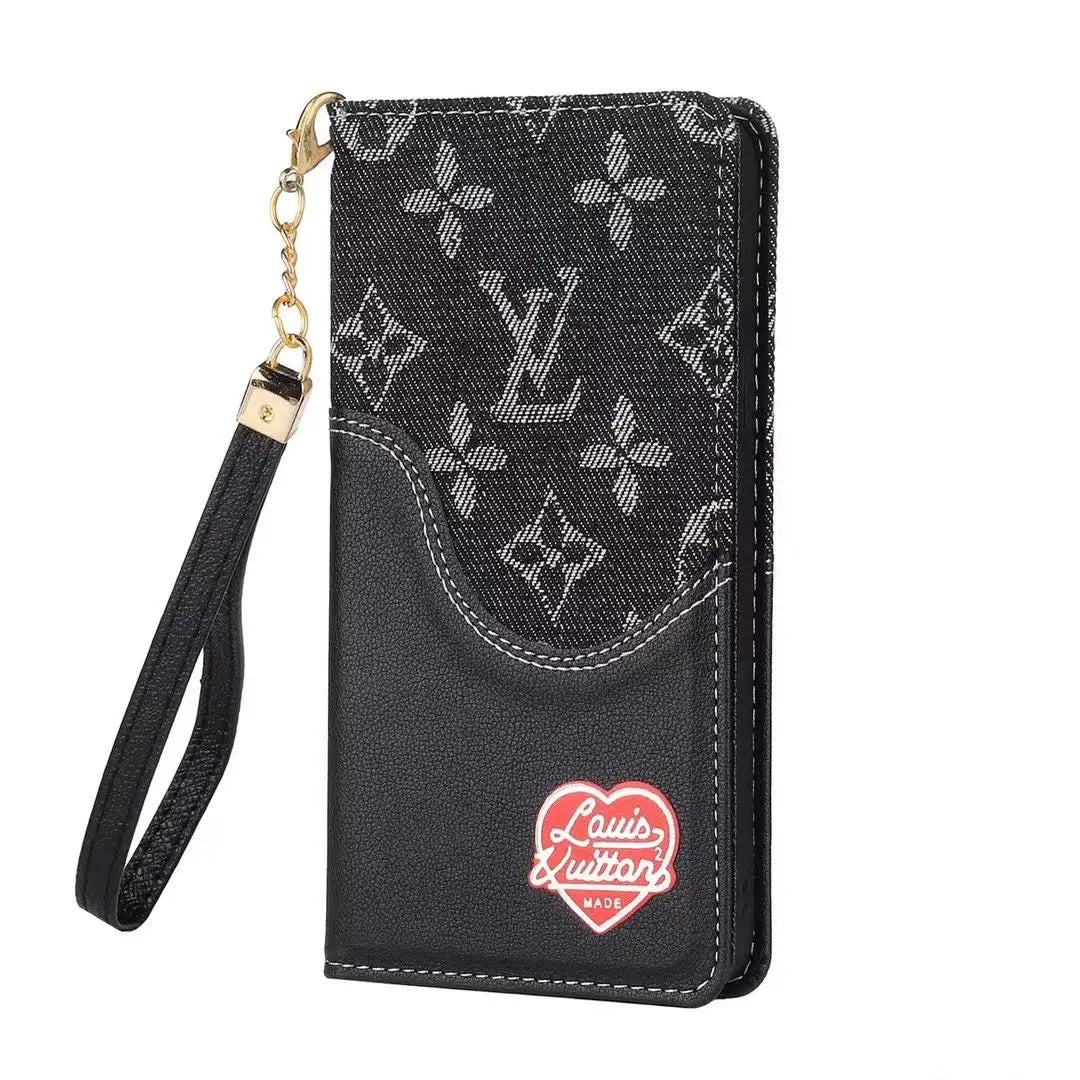 LV Phone Case 13 Pro Max Black Denim
