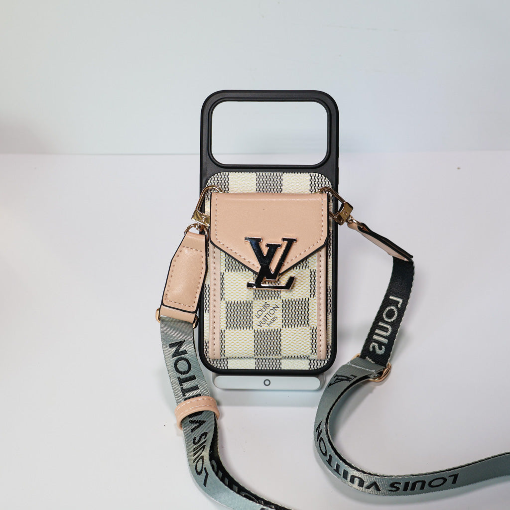 Lv Crossbody Iphone 17 Series Case Card Holder / 18 Pro / 18 Pro Max