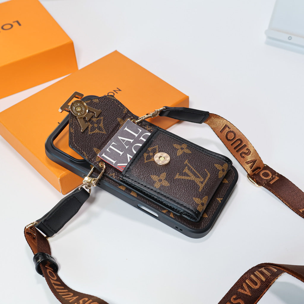 Lv Crossbody Iphone 17 Series Case Card Holder / 18 Pro / 18 Pro Max
