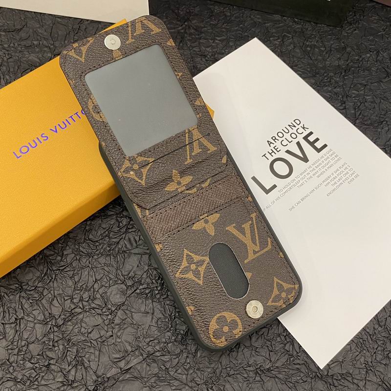 Luxury Leather LV Phone Case Style Card Holder for iPhone