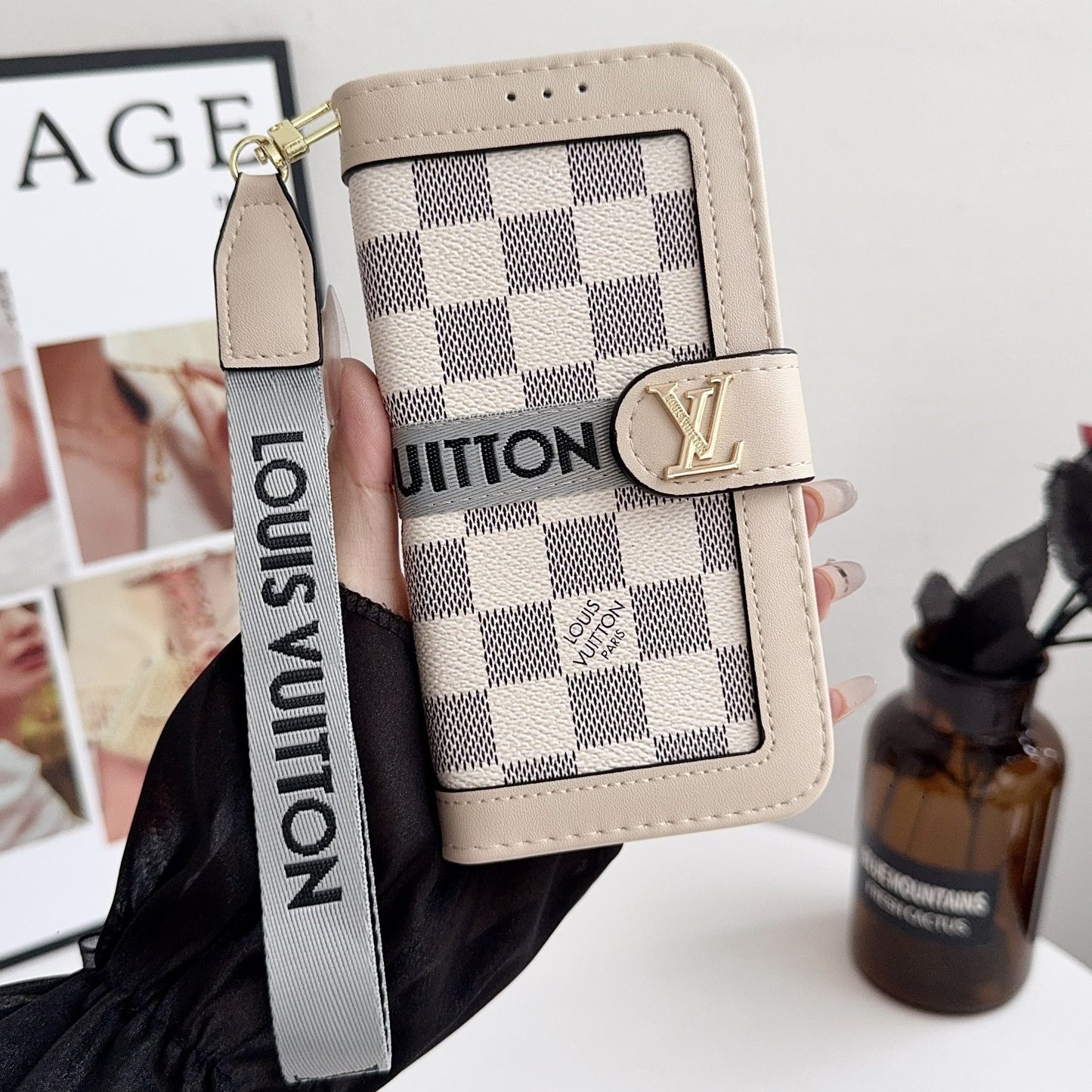 Louis Vuitton Flip Folio iPhone Case for 17/Pro/Pro Max/Air