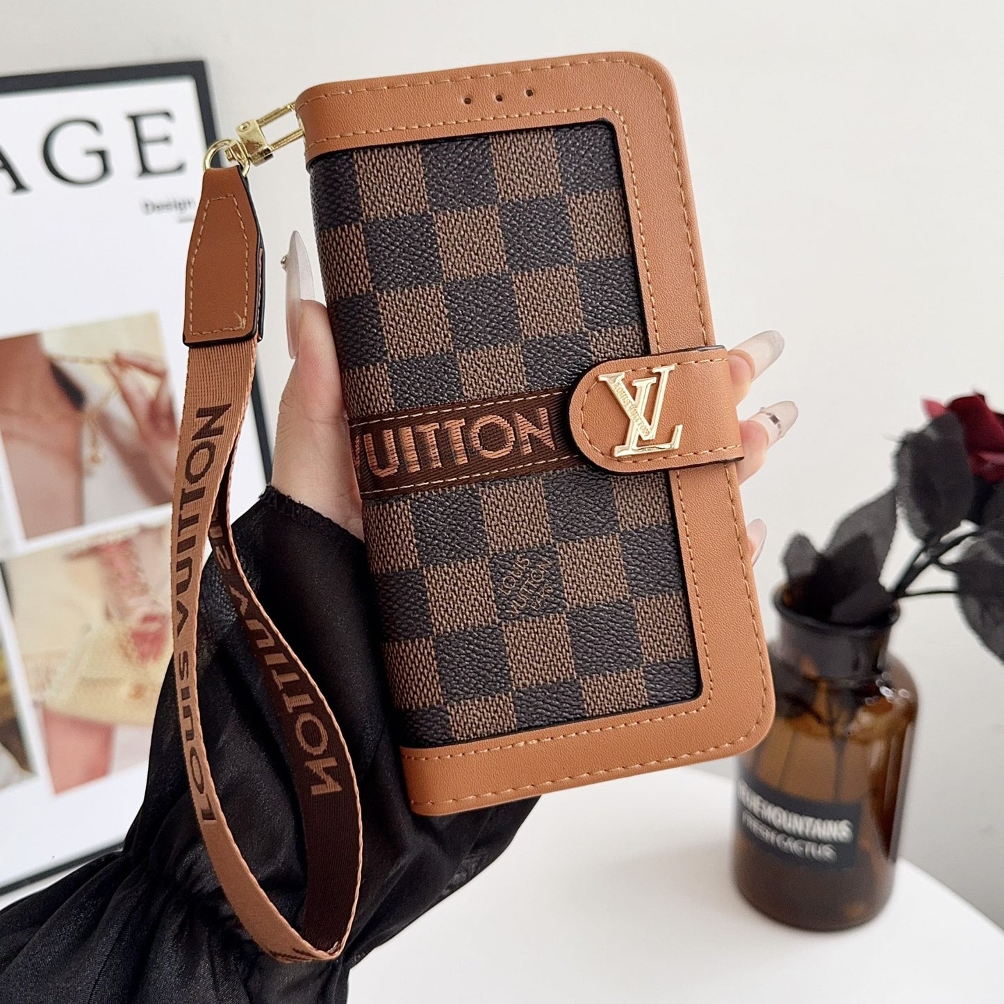 Louis Vuitton Flip Folio iPhone Case for 17/Pro/Pro Max/Air