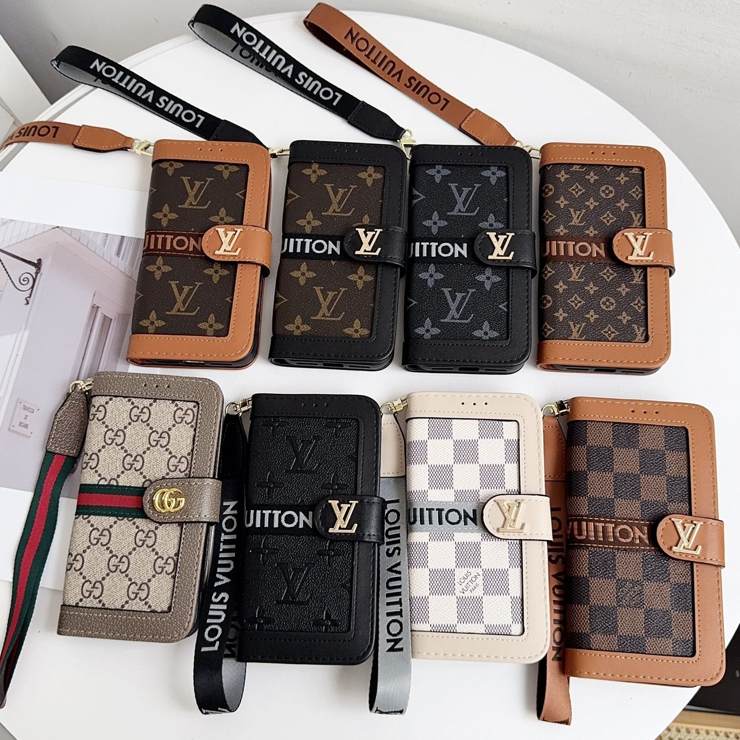 Louis Vuitton Flip Folio iPhone Case for 17/Pro/Pro Max/Air