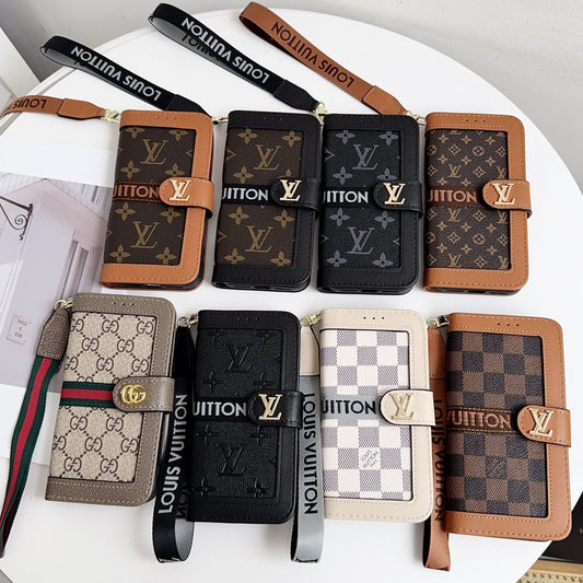 Louis Vuitton Flip Folio iPhone Case for 17/Pro/Pro Max/Air