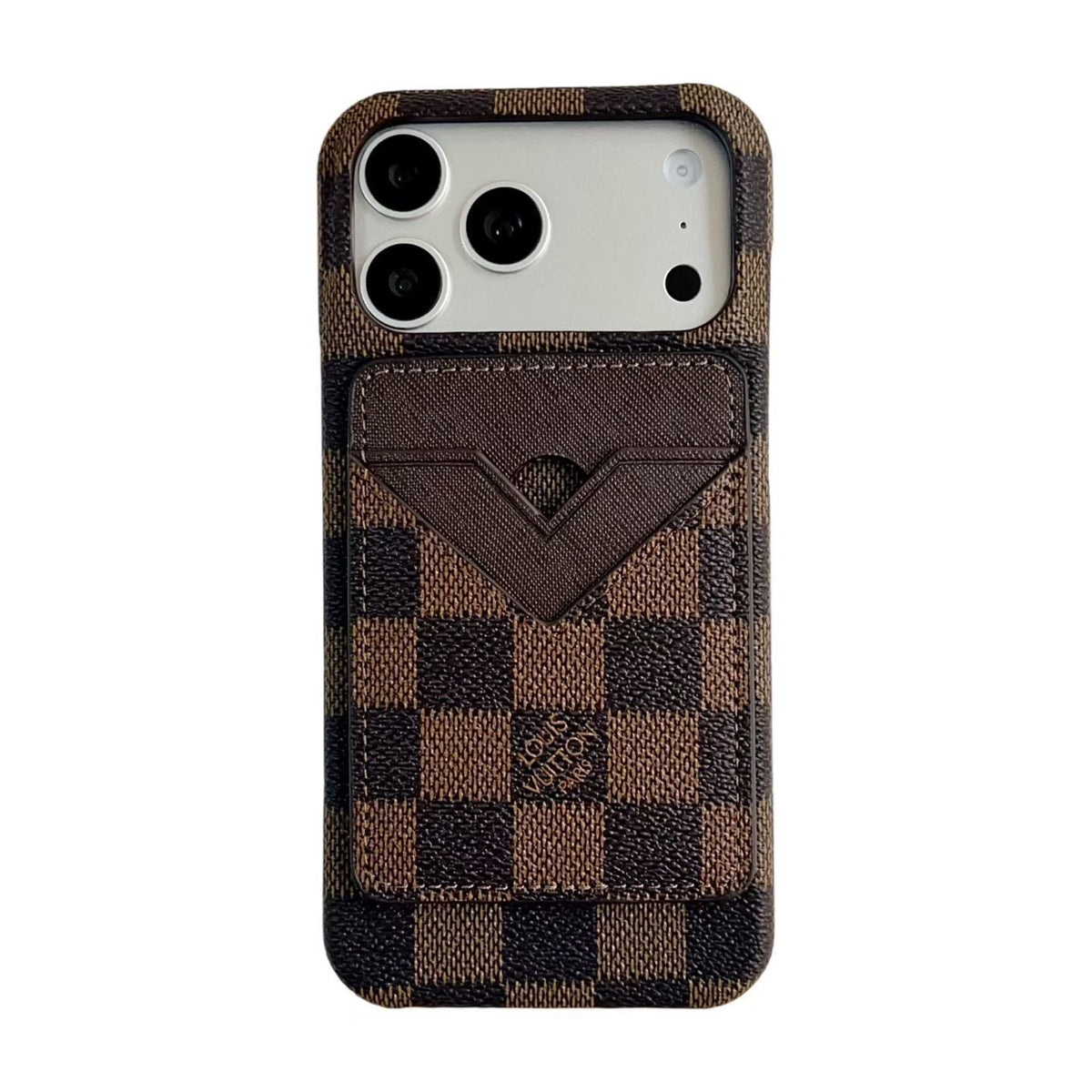 Lv Magsafe Magnet Card Holder Phone Case For Iphone 13-17 / Pro / Pro Max / Plus / Air / 18 Pro / 18 Pro Max