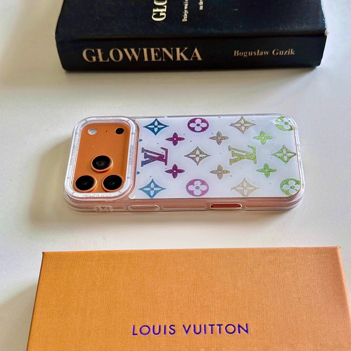 Multicolor Monogram White Lv Case Iphone 14-17 / Pro / Pro Max / 18 Pro / 18 Pro Max