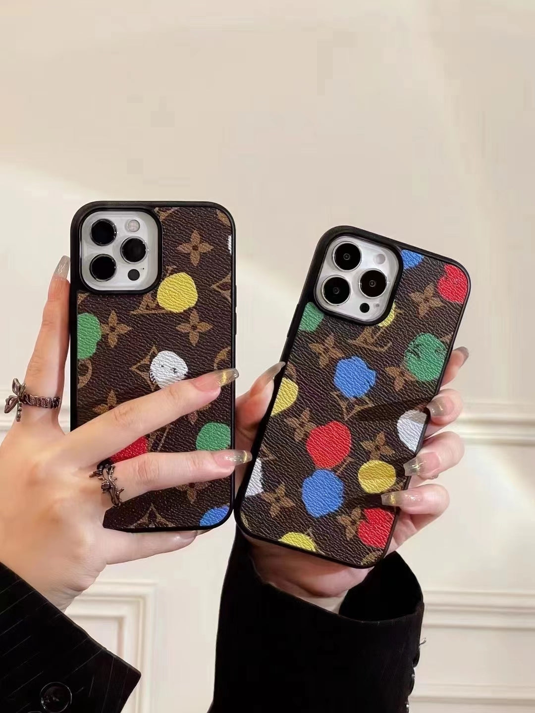 LV iPhone Case Paint Spots Design for iPhone