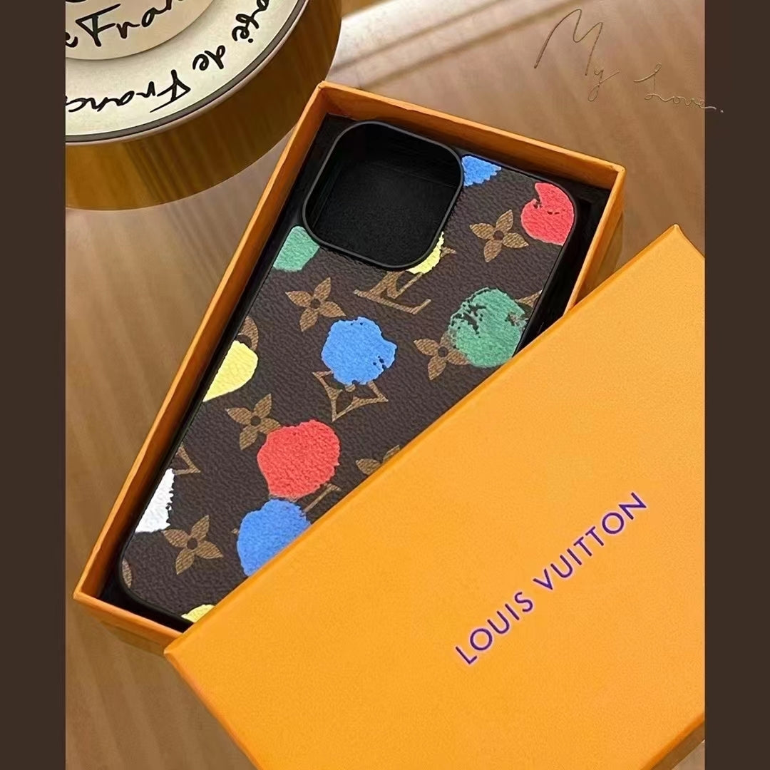LV iPhone Case Paint Spots Design for iPhone